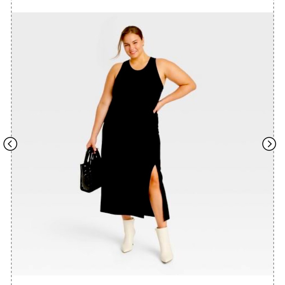 New Sleeveless Black Plus Size Dress Size 1X and 2X